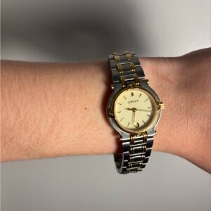 Vintage Gucci Gold and Silver Two-Tone Watch